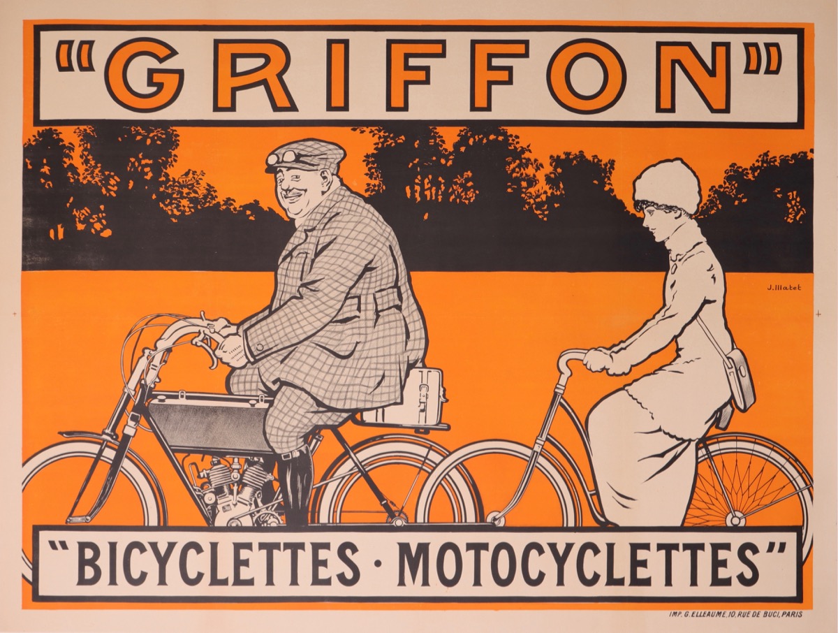 24x32 Griffon Bicycle 1910 Vintage Bicycle French Cycle Racing Poster
